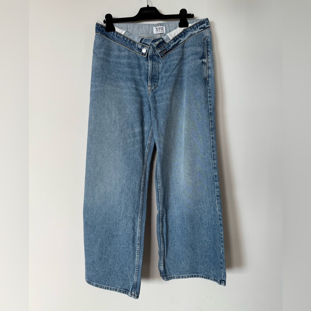 NWT EB Denim Madison Baggy Wide Leg 100% Cotton Made in USA Jeans in Luca - Picture 5 of 14